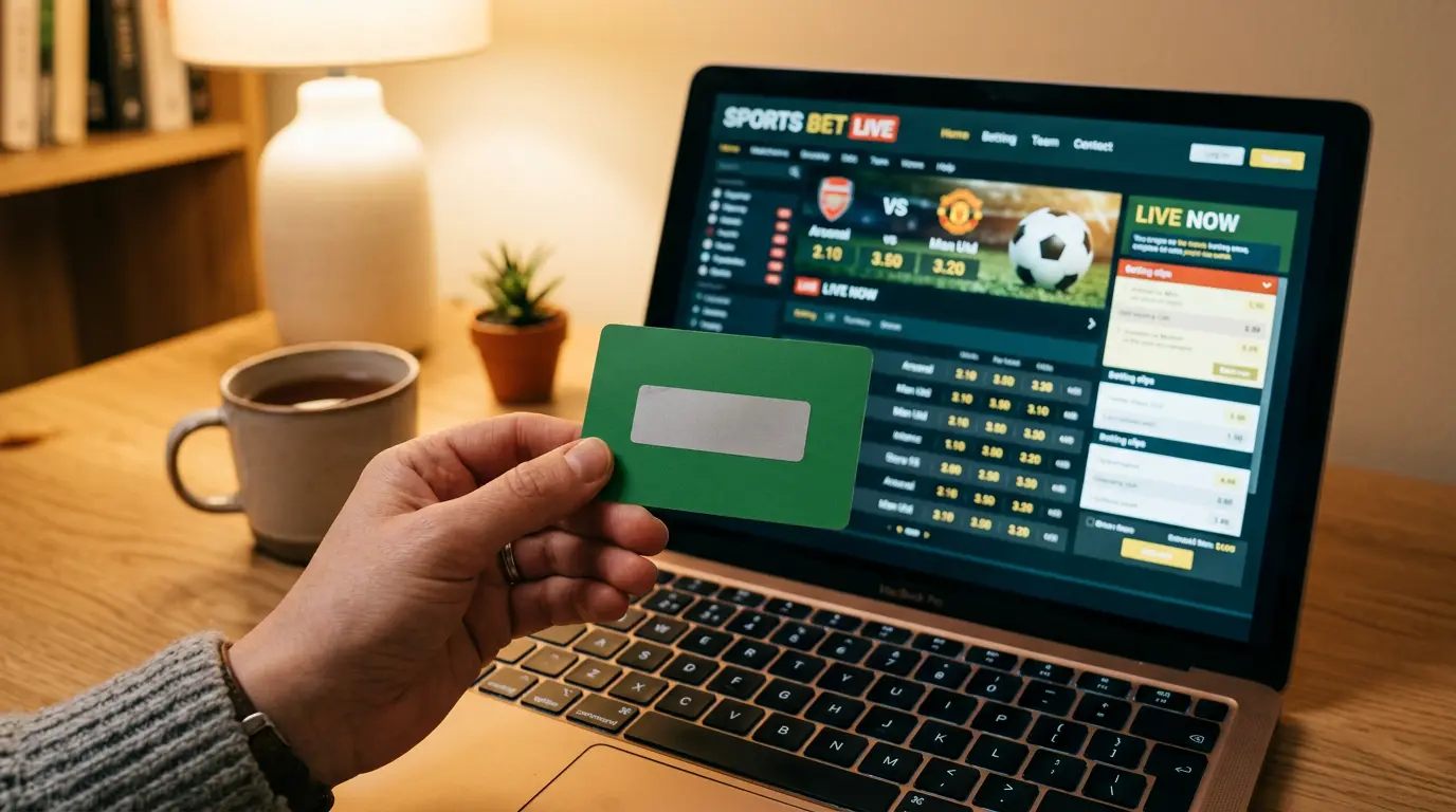 Paysafecard-kupong brukt til innskudd hos en bookmaker